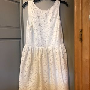 white eyelet summer dress